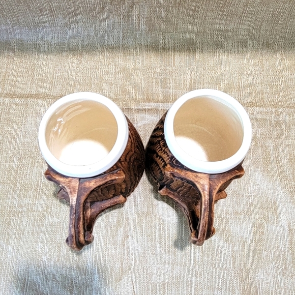 Vtg Treasure Craft mugs w/ horseshoe handles set of 2 Great for cabin for decor - Picture 4 of 6